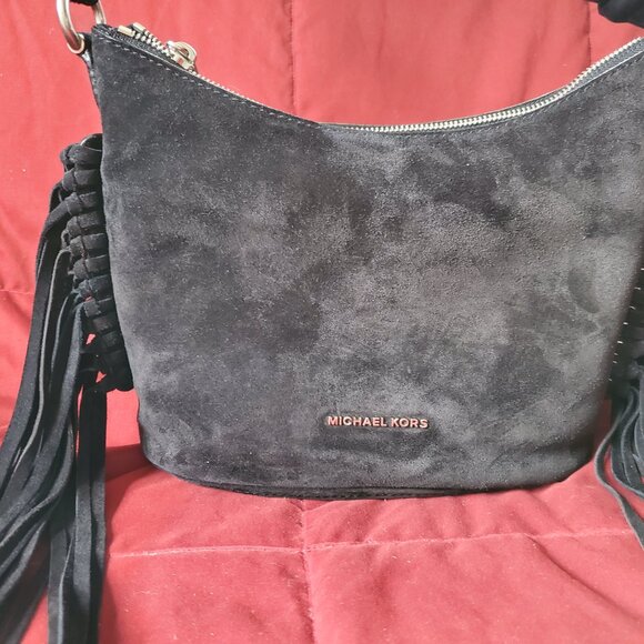Michael Kors Billy Medium Suede and Leather Fringe Messenger Bag - Picture 2 of 15